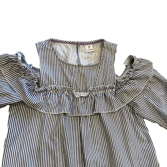 V BY VIOLET WEEKEND Striped Embroidered Dress XL - Picture 6 of 6